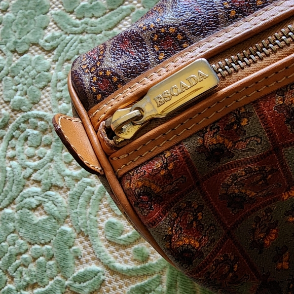 Vintage Escada Brown Leather Speedy Bag - Picture 5 of 10